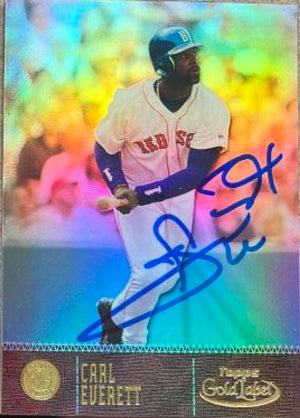 Carl Everett Signed 2001 Topps Gold Label Baseball Card - Boston Red Sox