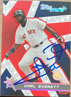 Carl Everett Signed 2001 Topps Stars Baseball Card - Boston Red Sox