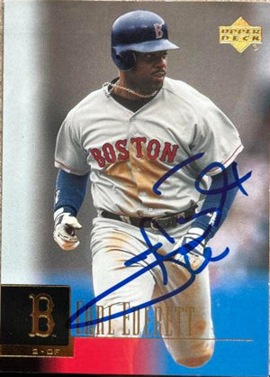 Carl Everett Signed 2001 Upper Deck Baseball Card - Boston Red Sox