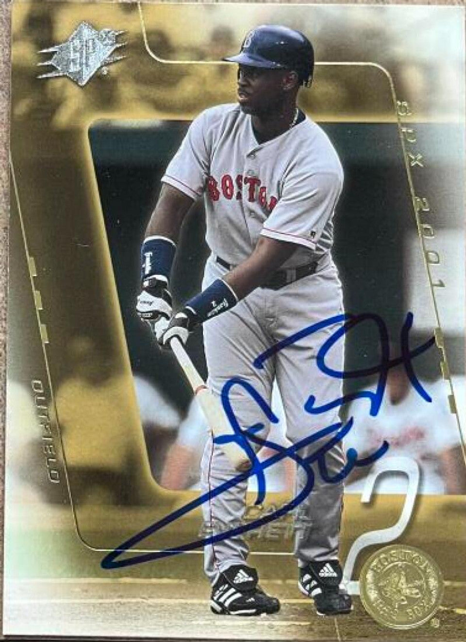 Carl Everett Signed 2001 Upper Deck SPx Baseball Card - Boston Red Sox