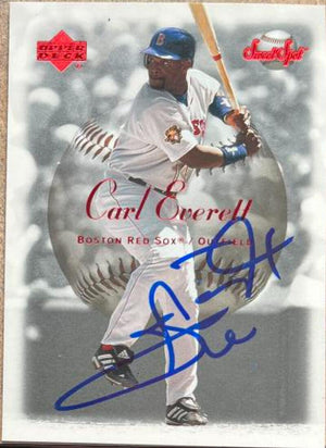 Carl Everett Signed 2001 Upper Deck Sweet Spot Baseball Card - Boston Red Sox