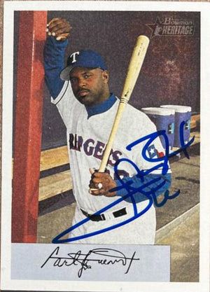 Carl Everett Signed 2002 Bowman Heritage Baseball Card - Texas Rangers