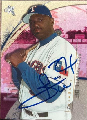 Carl Everett Signed 2002 Fleer E-X Baseball Card - Texas Rangers