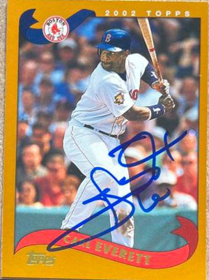 Carl Everett Signed 2002 Topps Baseball Card - Boston Red Sox