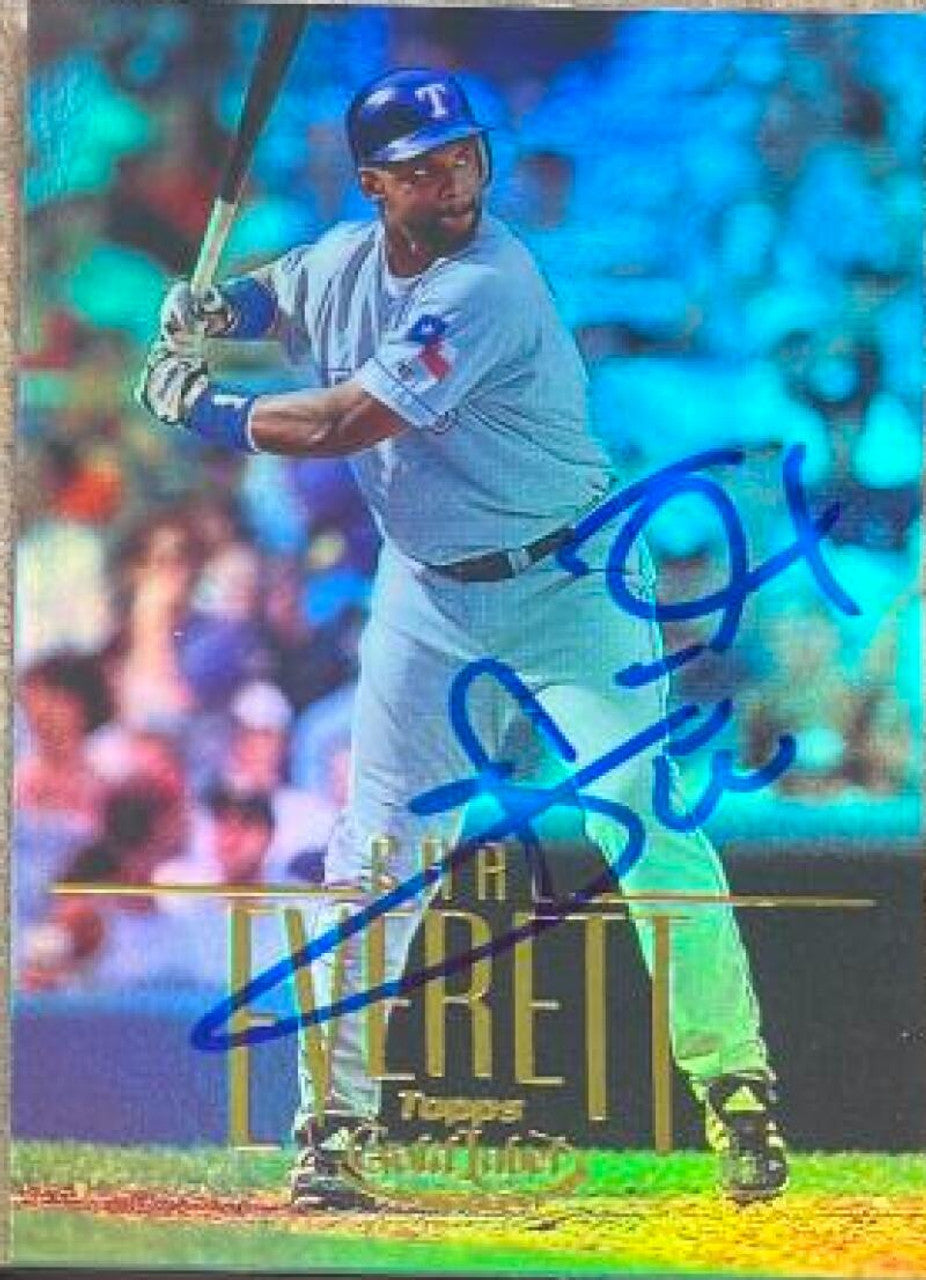 Carl Everett Signed 2002 Topps Gold Label Baseball Card - Texas Rangers