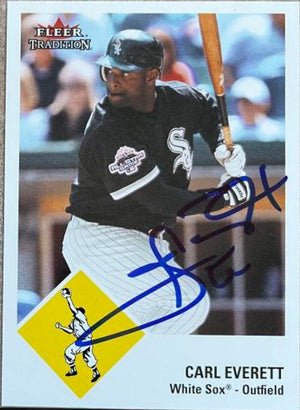 Carl Everett Signed 2003 Fleer Tradition Update Baseball Card - Chicago White Sox #U2