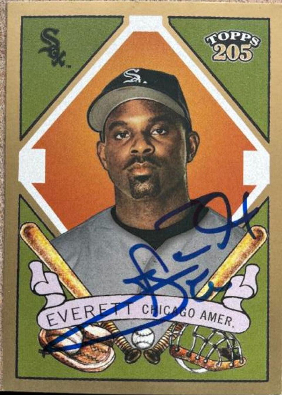 Carl Everett Signed 2003 Topps 205 Baseball Card - Chicago White Sox