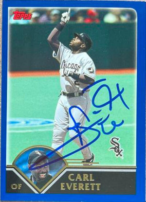 Carl Everett Signed 2003 Topps Traded & Rookies Baseball Card - Chicago White Sox