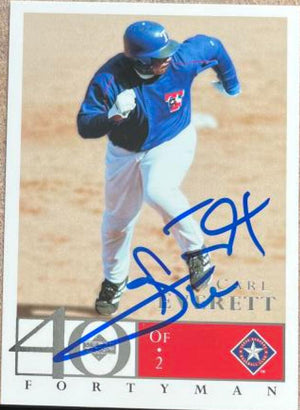 Carl Everett Signed 2003 Upper Deck 40-Man Baseball Card - Texas Rangers