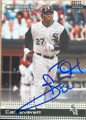 Carl Everett Signed 2004 Donruss Baseball Card - Chicago White Sox