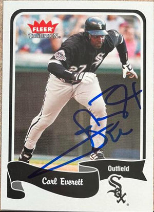 Carl Everett Signed 2004 Fleer Tradition Baseball Card - Chicago White Sox