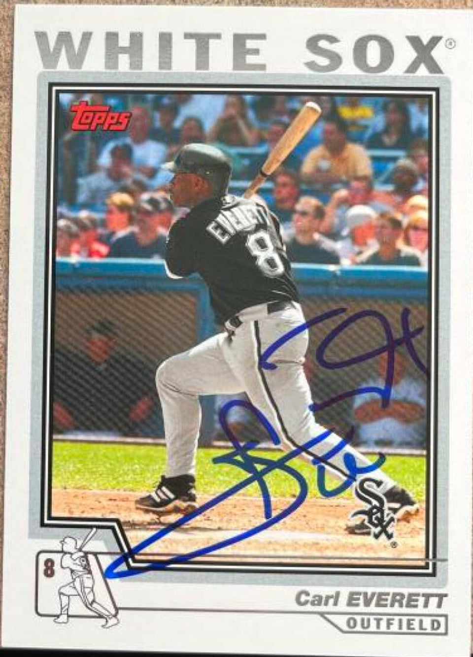 Carl Everett Signed 2004 Topps Traded & Rookies Baseball Card - Chicago White Sox