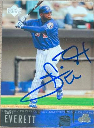 Carl Everett Signed 2004 Upper Deck Baseball Card - Montreal Expos