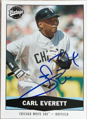 Carl Everett Signed 2004 Upper Deck Vintage Baseball Card - Chicago White Sox