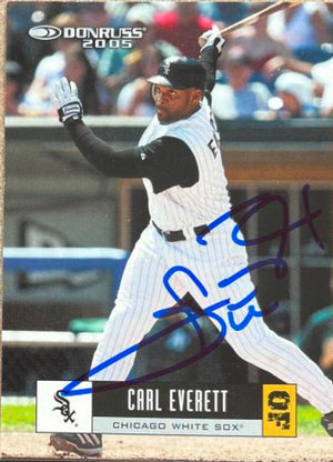 Carl Everett Signed 2005 Donruss Baseball Card - Chicago White Sox