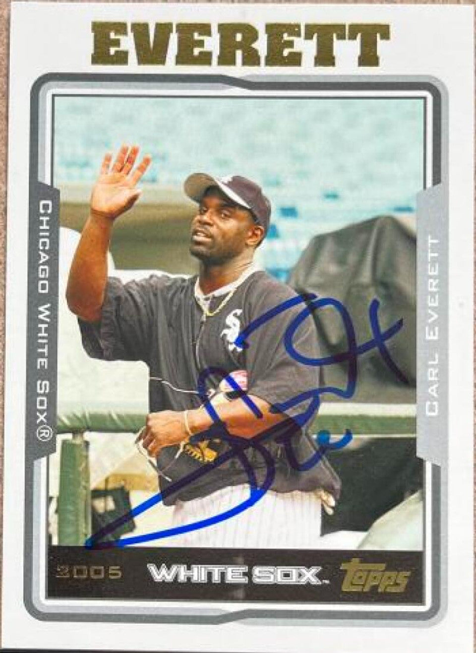 Carl Everett Signed 2005 Topps Baseball Card - Chicago White Sox