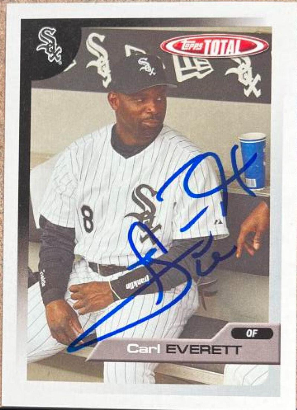 Carl Everett Signed 2005 Topps Total Baseball Card - Chicago White Sox