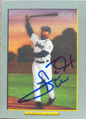 Carl Everett Signed 2006 Topps Turkey Red Baseball Card - Seattle Mariners