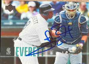 カール・エヴェレット直筆サイン入り 2006 アッパーデッキ ベースボールカード - シアトル マリナーズ