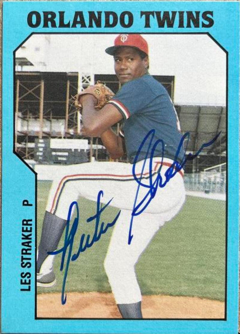 Les Straker Signed 1985 TCMA Baseball Card - Orlando Twins