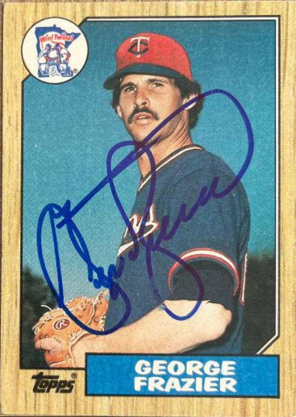 George Frazier Signed 1987 Topps Baseball Card - Minnesota Twins