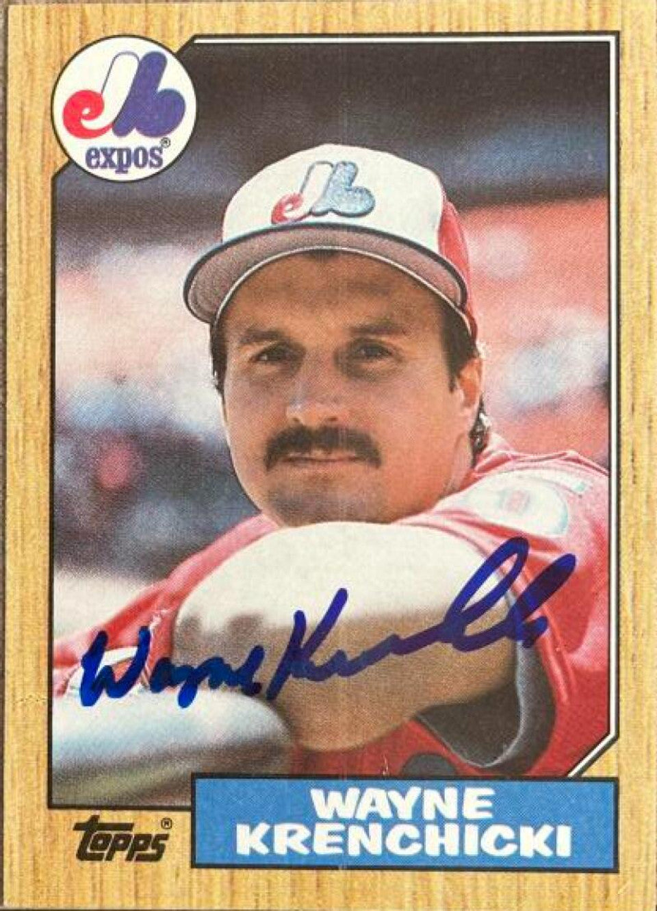 Wayne Krenchicki Signed 1987 Topps Baseball Card - Montreal Expos