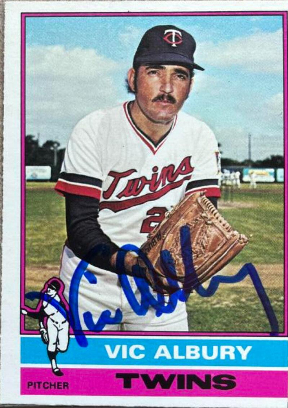 Vic Albury Signed 1976 O-Pee-Chee Baseball Card - Minnesota Twins