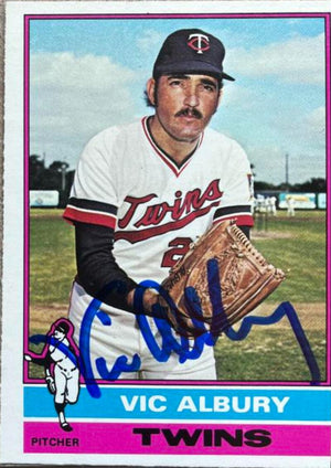 Vic Albury Signed 1976 O-Pee-Chee Baseball Card - Minnesota Twins