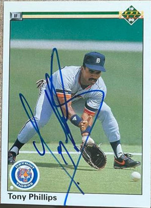 Tony Phillips Signed 1990 Upper Deck Baseball Card - Detroit Tigers