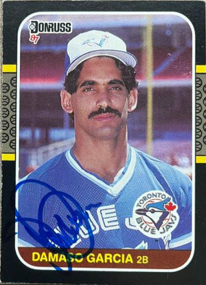 Damaso Garcia Signed 1987 Donruss Baseball Card - Toronto Blue Jays