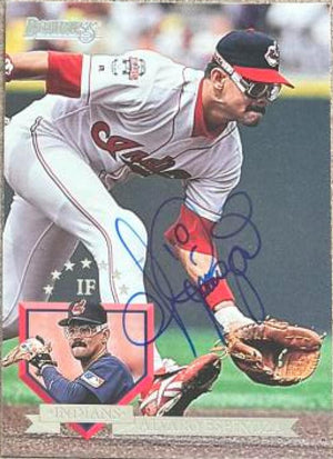 Alvaro Espinoza Signed 1995 Donruss Baseball Card - Cleveland Indians