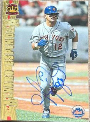 Alvaro Espinoza Signed 1997 Pacific Crown Collection Baseball Card - New York Mets