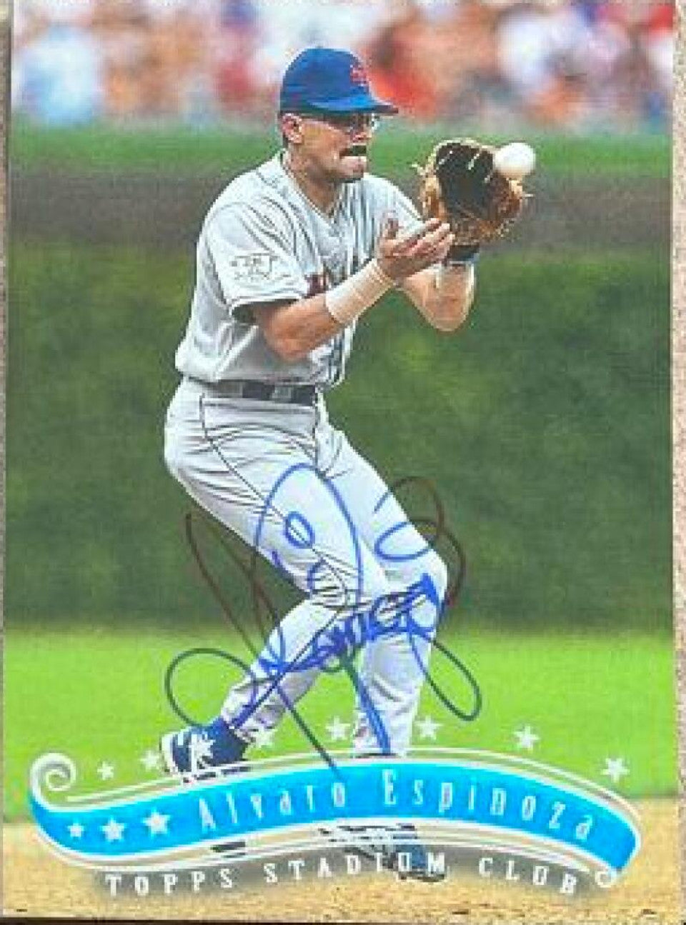 Alvaro Espinoza Signed 1997 Stadium Club Baseball Card - New York Mets