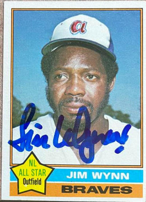 Jim Wynn Signed 1976 Topps Baseball Card - Atlanta Braves