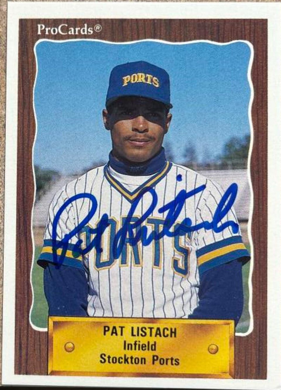 Pat Listach Signed 1990 ProCards Baseball Card - Stockton Ports