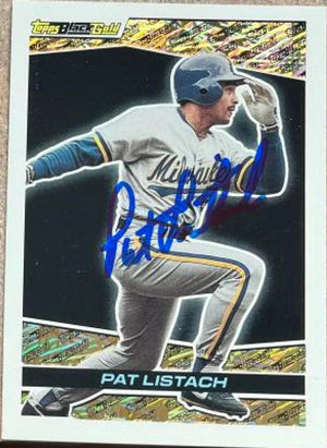 パット・リスタッチ直筆サイン入り 1993 Topps ブラックゴールド ベースボールカード - ミルウォーキー・ブルワーズ
