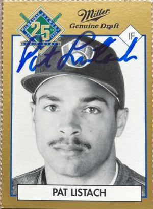 Pat Listach Signed 1994 Miller Brewing Baseball Card - Milwaukee Brewers