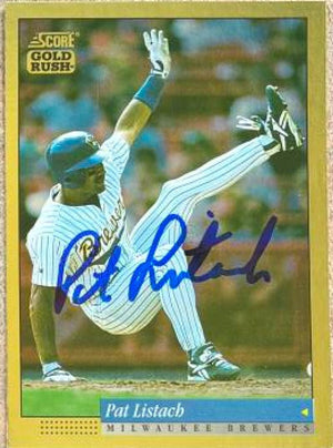 Pat Listach Signed 1994 Score Gold Rush Baseball Card - Milwaukee Brewers