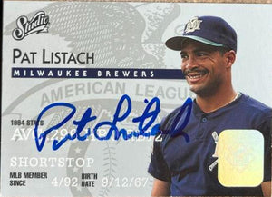 Pat Listach Signed 1995 Studio Baseball Card - Milwaukee Brewers