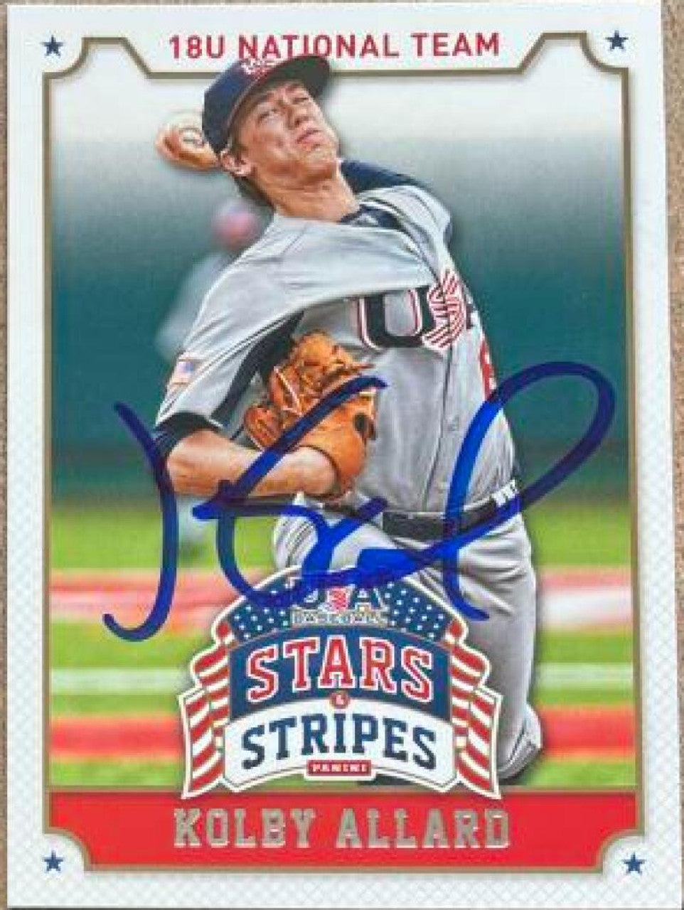 Kolby Allard Signed 2015 Panini Stars & Stripes Baseball Card - Team USA