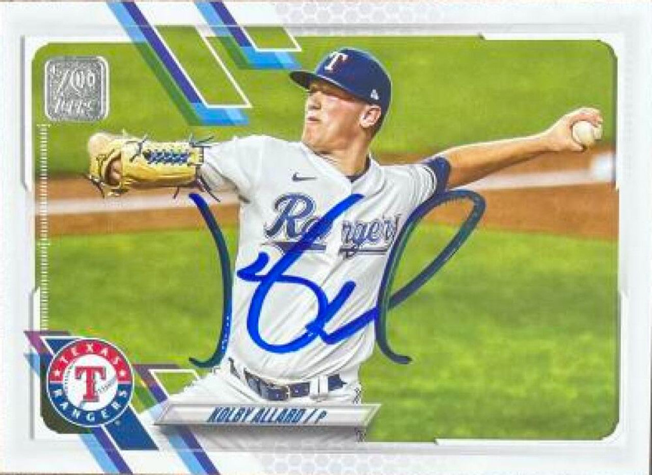 Kolby Allard Signed 2021 Topps Update Baseball Card - Texas Rangers