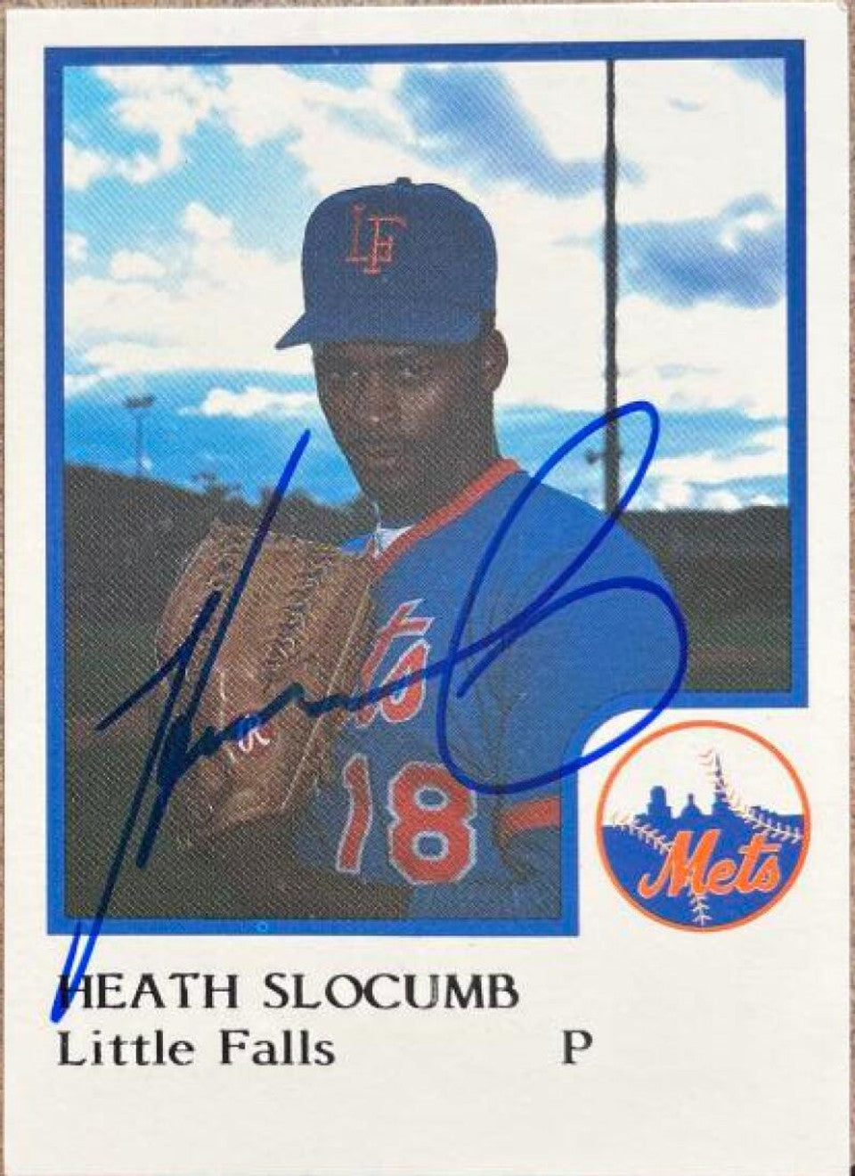 Heathcliff Slocumb Signed 1986 ProCards Baseball Card - Little Falls Mets