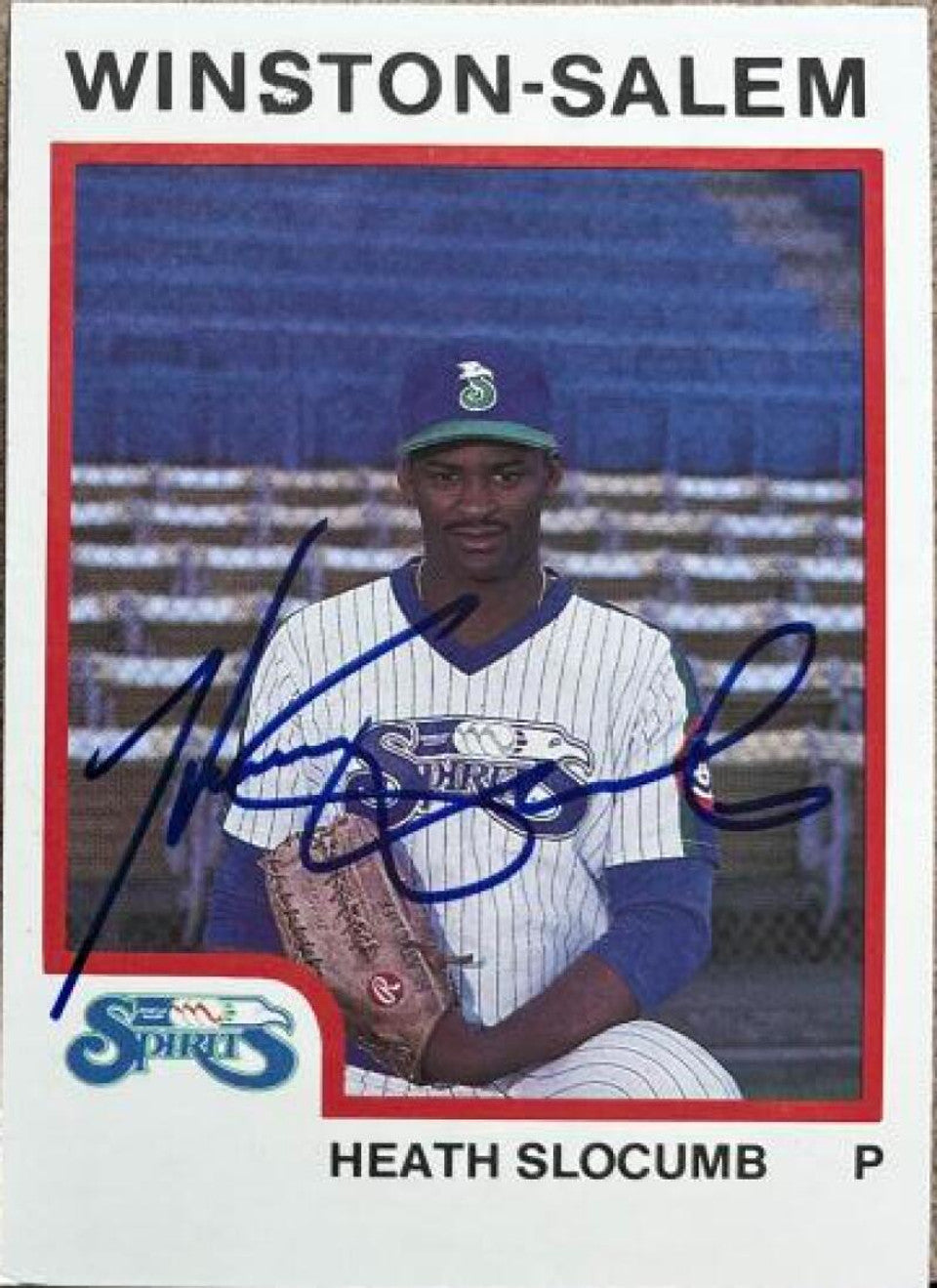 Heathcliff Slocumb Signed 1987 ProCards Baseball Card - Winston-Salem Spirits