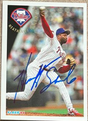 Heathcliff Slocumb Signed 1994 Fleer Update Baseball Card - Philadelphia Phillies