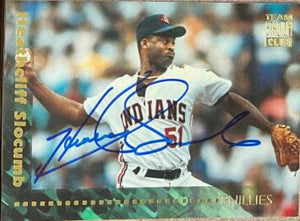 Heathcliff Slocumb Signed 1994 Stadium Club Team Baseball Card - Cleveland Indians