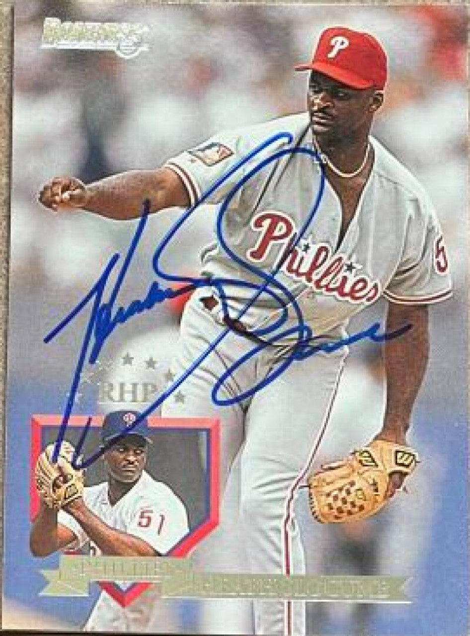 Heathcliff Slocumb Signed 1995 Donruss Baseball Card - Philadelphia Phillies