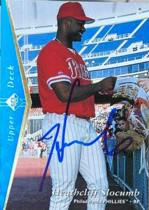 Heathcliff Slocumb Signed 1995 SP Baseball Card - Philadelphia Phillies