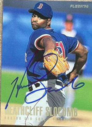 ヒースクリフ・スロカム サイン入り 1996 フリーア ティファニー ベースボールカード - ボストン レッドソックス