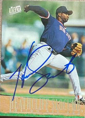 Heathcliff Slocumb Signed 1996 Fleer Ultra Baseball Card - Boston Red Sox