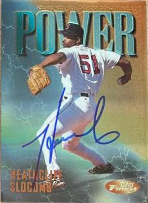 ヒースクリフ・スロカム サイン入り 1997 Topps Finest ベースボールカード - ボストン レッドソックス